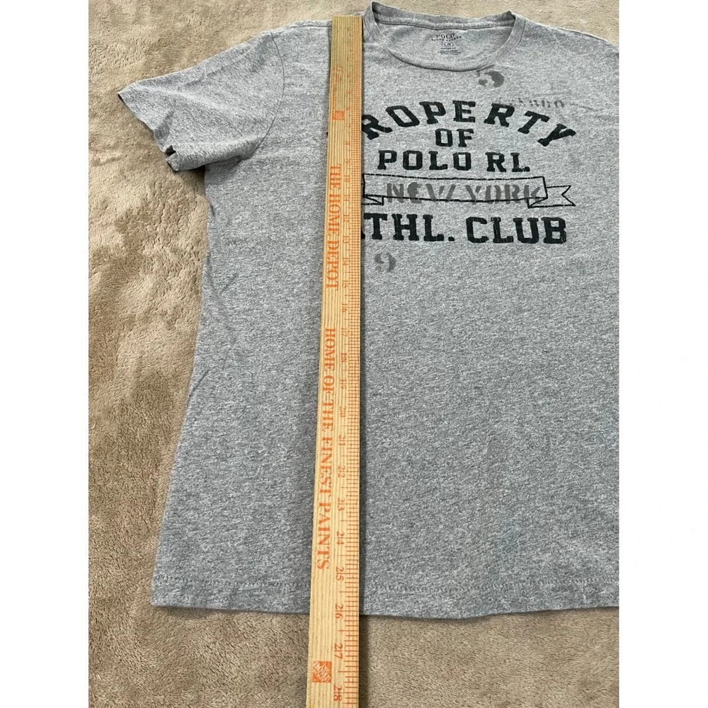 Polo Ralph Lauren Graphic T-Shirt Men's size Large Gray Custom Fit